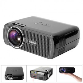 FHD 1080P Supported 1000LM Mutimedia Home Theater Mini LED Projector w/ ATV, HDMI, VGA, USB 2.0, AV, SD