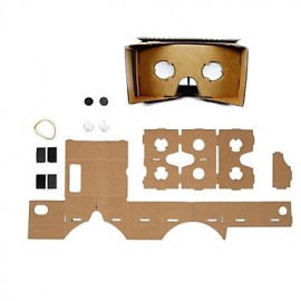 DIY Cardboard Virtual Reality 3D Glasses for iPhone 6 / Samsung Galaxy S5/S4/LG G3/G2/ Google Nexus 5 / Nexus 4