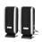 Mini USB Power 8W Speakers - Black + Silver (2 PCS)