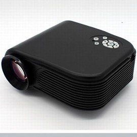H88 Ultra Portable 180LM 153600 RGB Pixels LED Projector with Remote Control Compatible Computer Mobile Phone U Disk