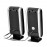 Mini USB Power 8W Speakers - Black + Silver (2 PCS)