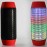 HTH-36 Colorful Red Tube Pattern Rechargeable TF Card Bluetooth Stereophonic Radio Speaker